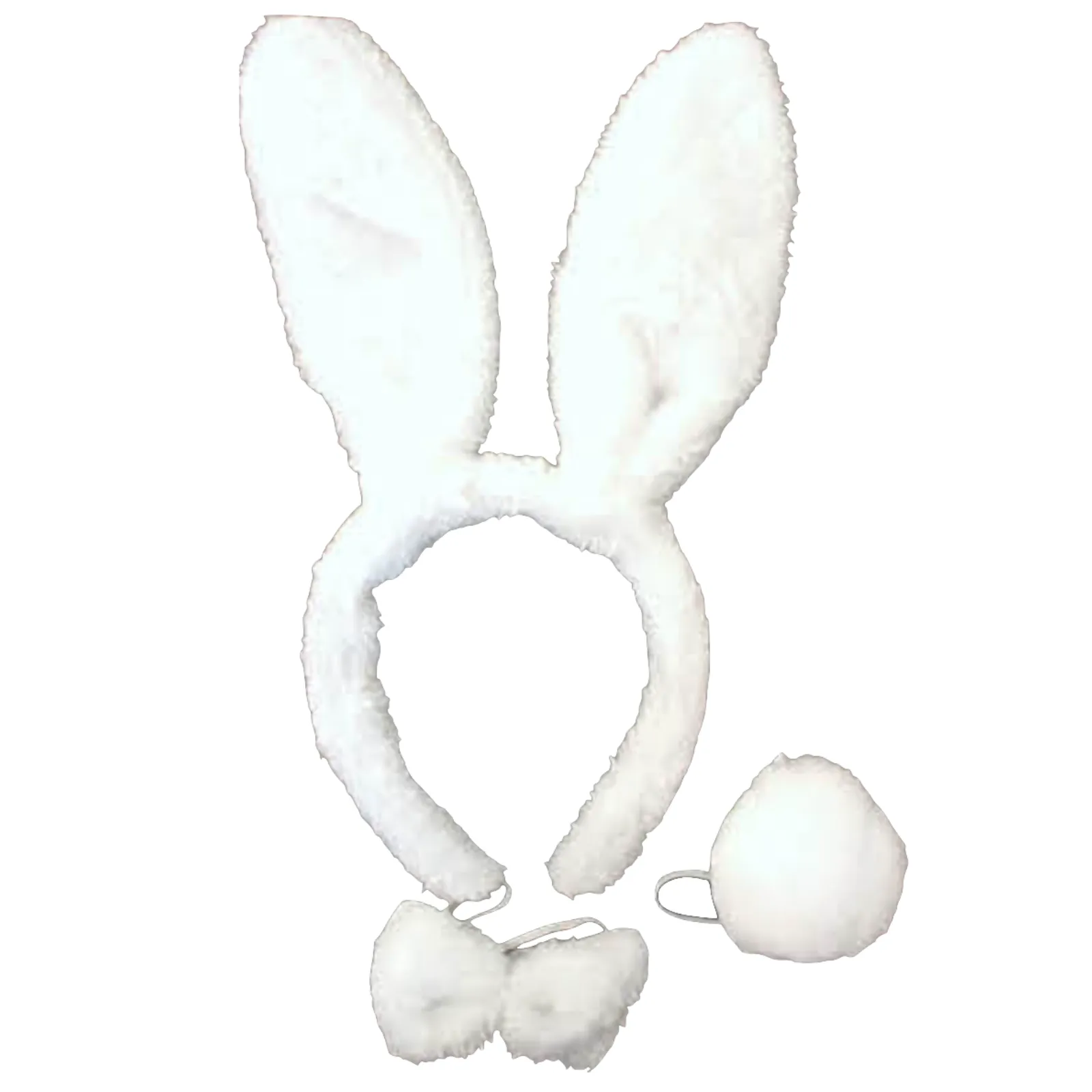 2pc Set Animal Headband w Bow Tail Rabbit   Zebra Ears Costume Halloween Party