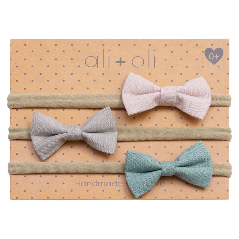 Baby Headband Bow Set - 3 Pc.