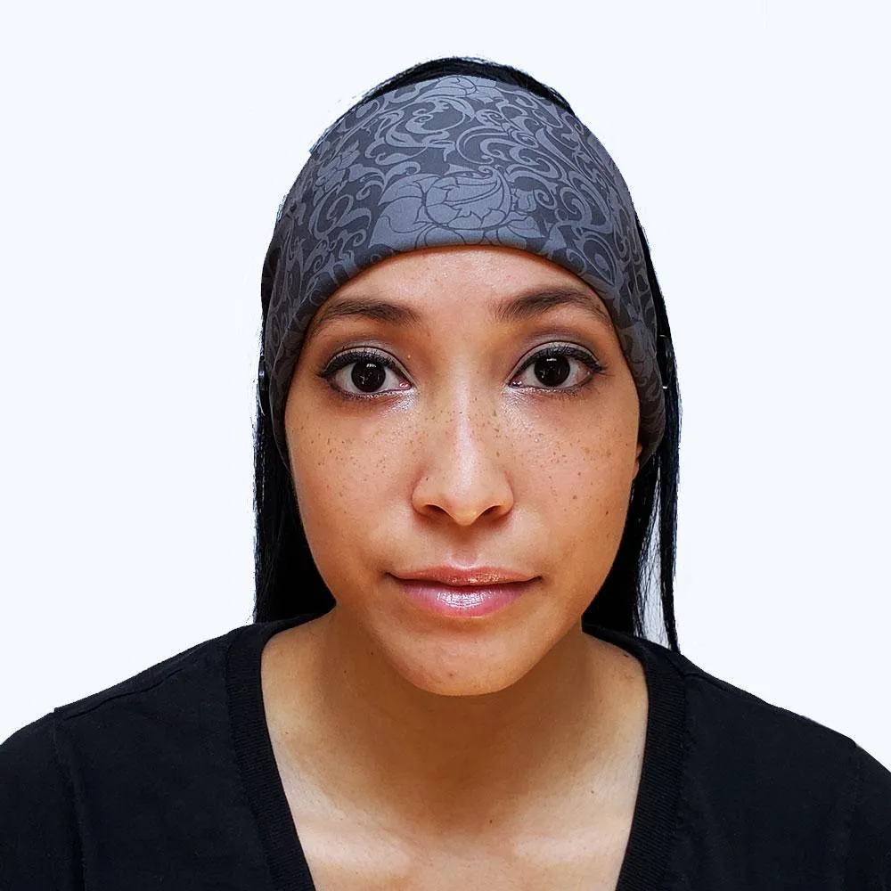 Black Lace Button Headband