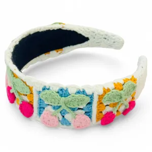 Cherry Pattern Crochet Headband