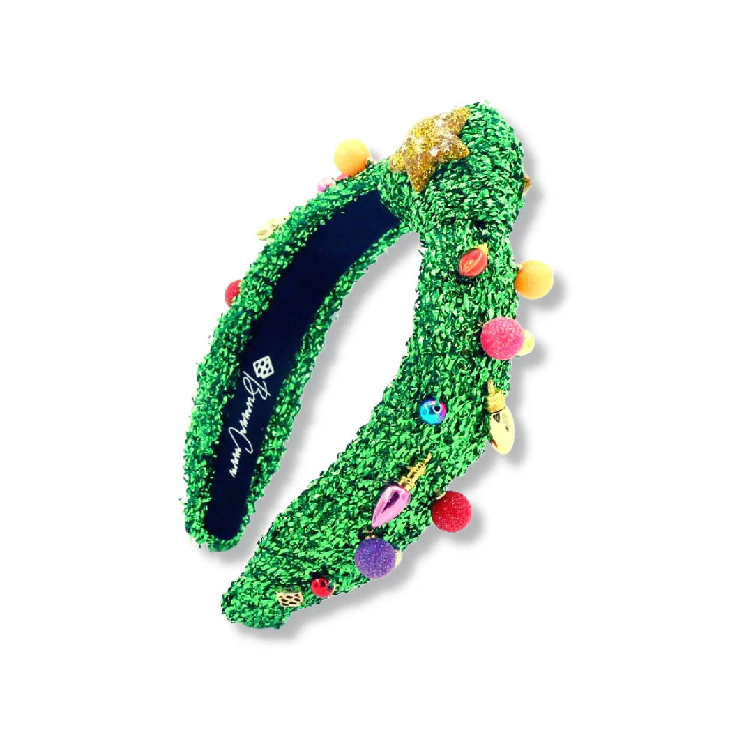 Child Size Tinsel Christmas Tree Headband