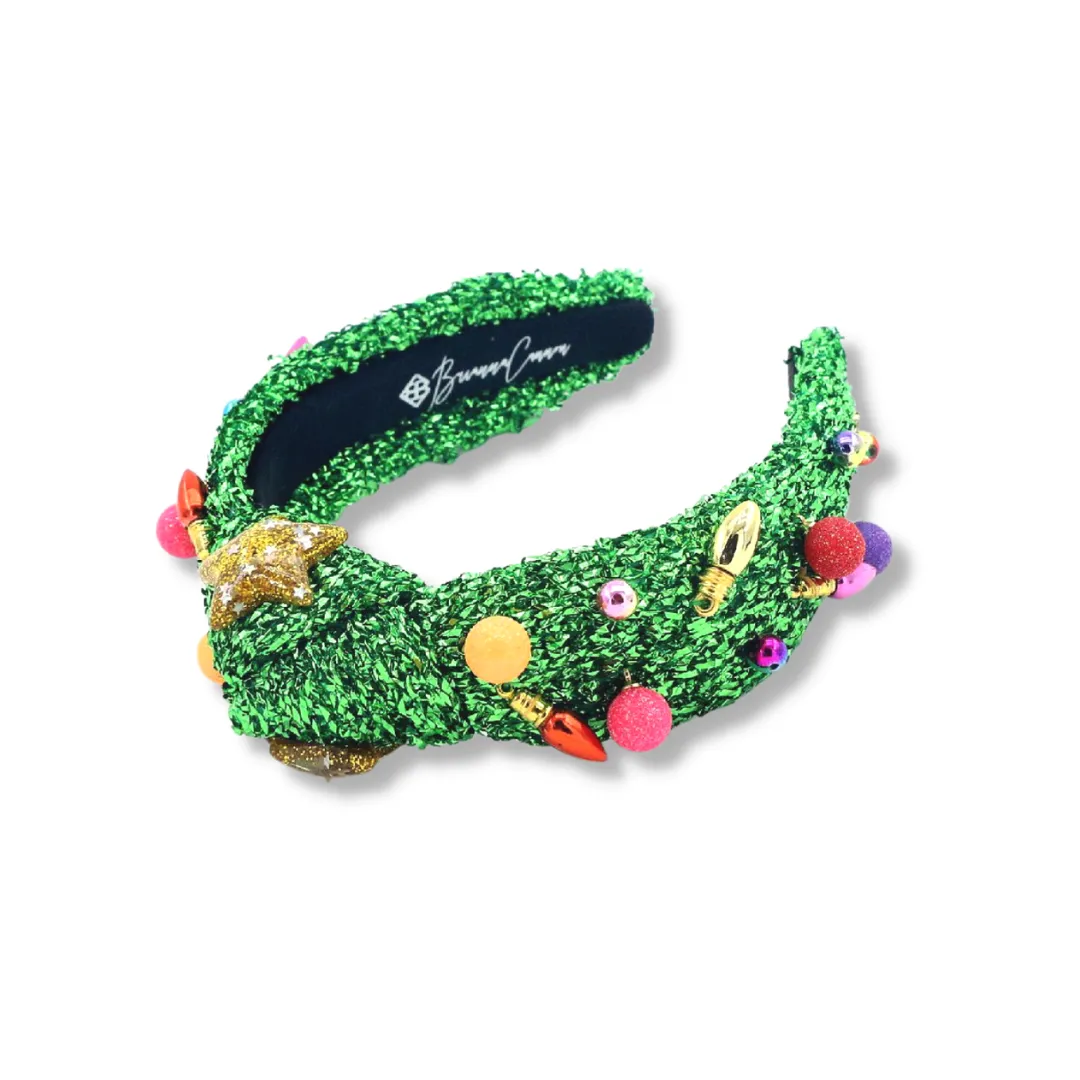 Child Size Tinsel Christmas Tree Headband