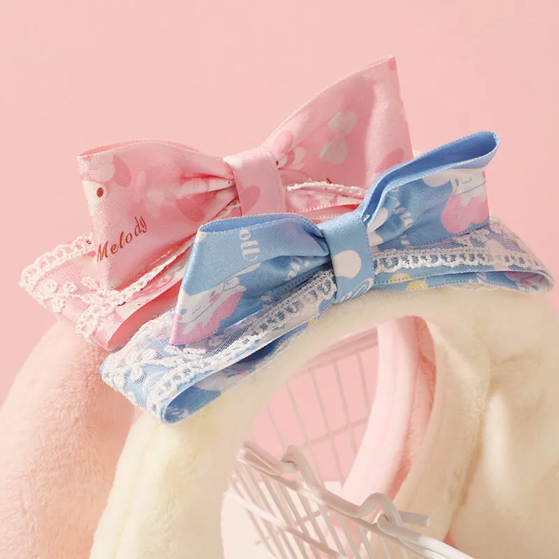 Cinnamoroll / My Melody Bowknot Fluffy Ears Headband