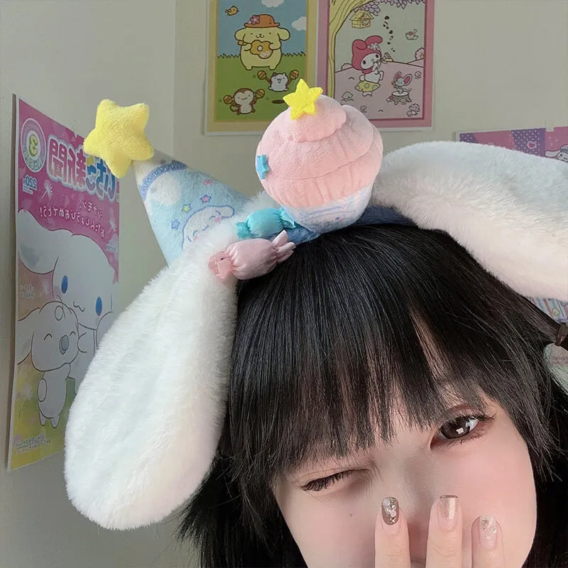 Cinnamoroll Party Hat Hair Clip And Headband