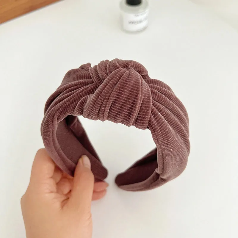 Corduroy Wide Knot Headband