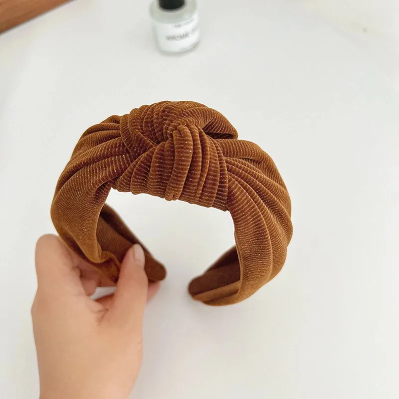 Corduroy Wide Knot Headband