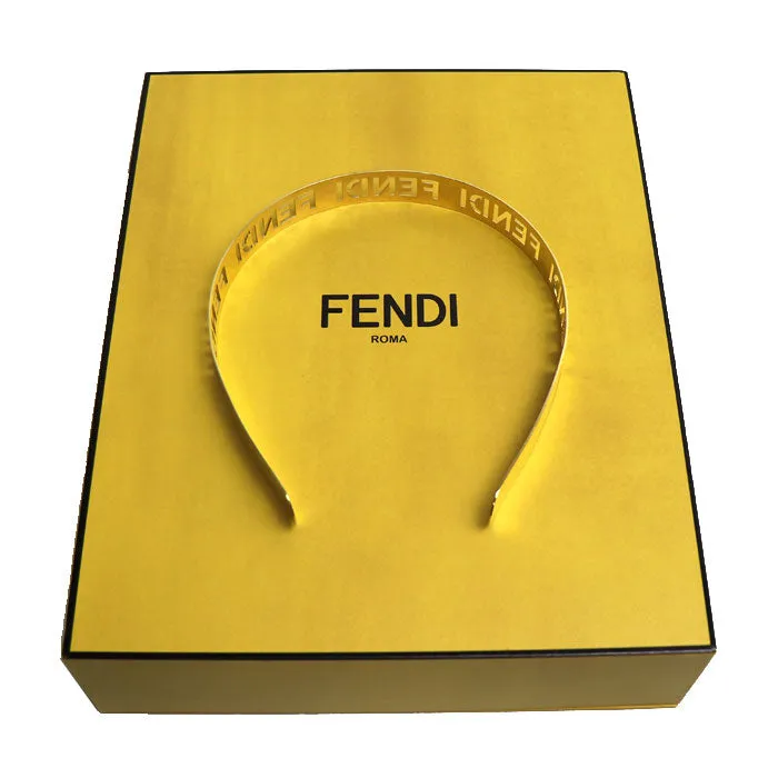 Fendi Logo Headband Gold Fashion Accessory