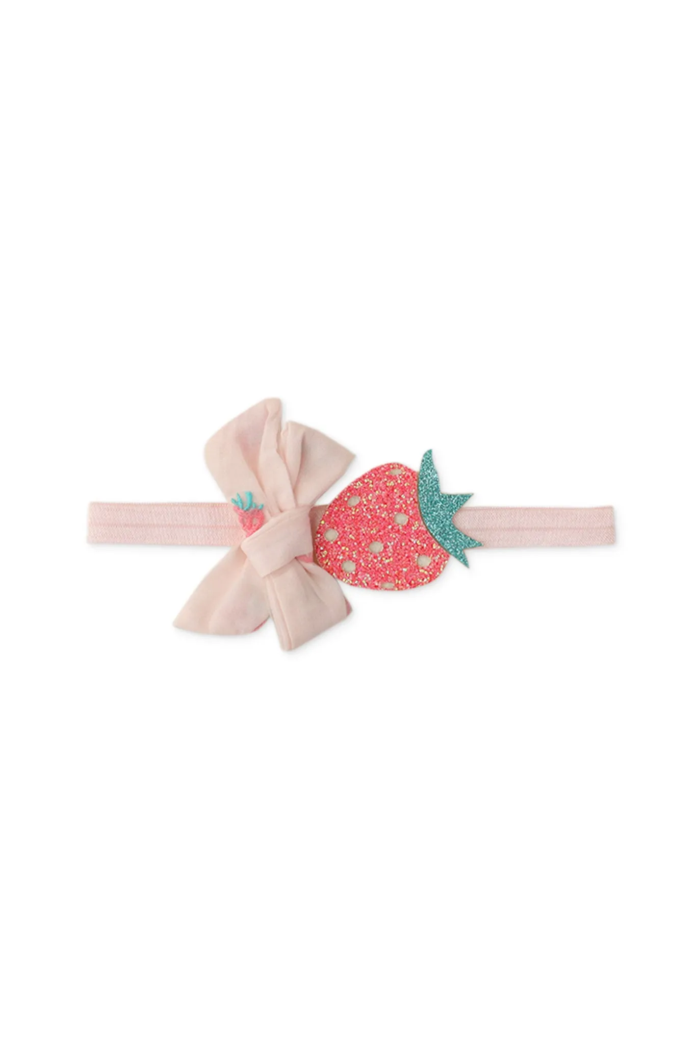 Gingersnaps Strawberry & Bow Turban Headband