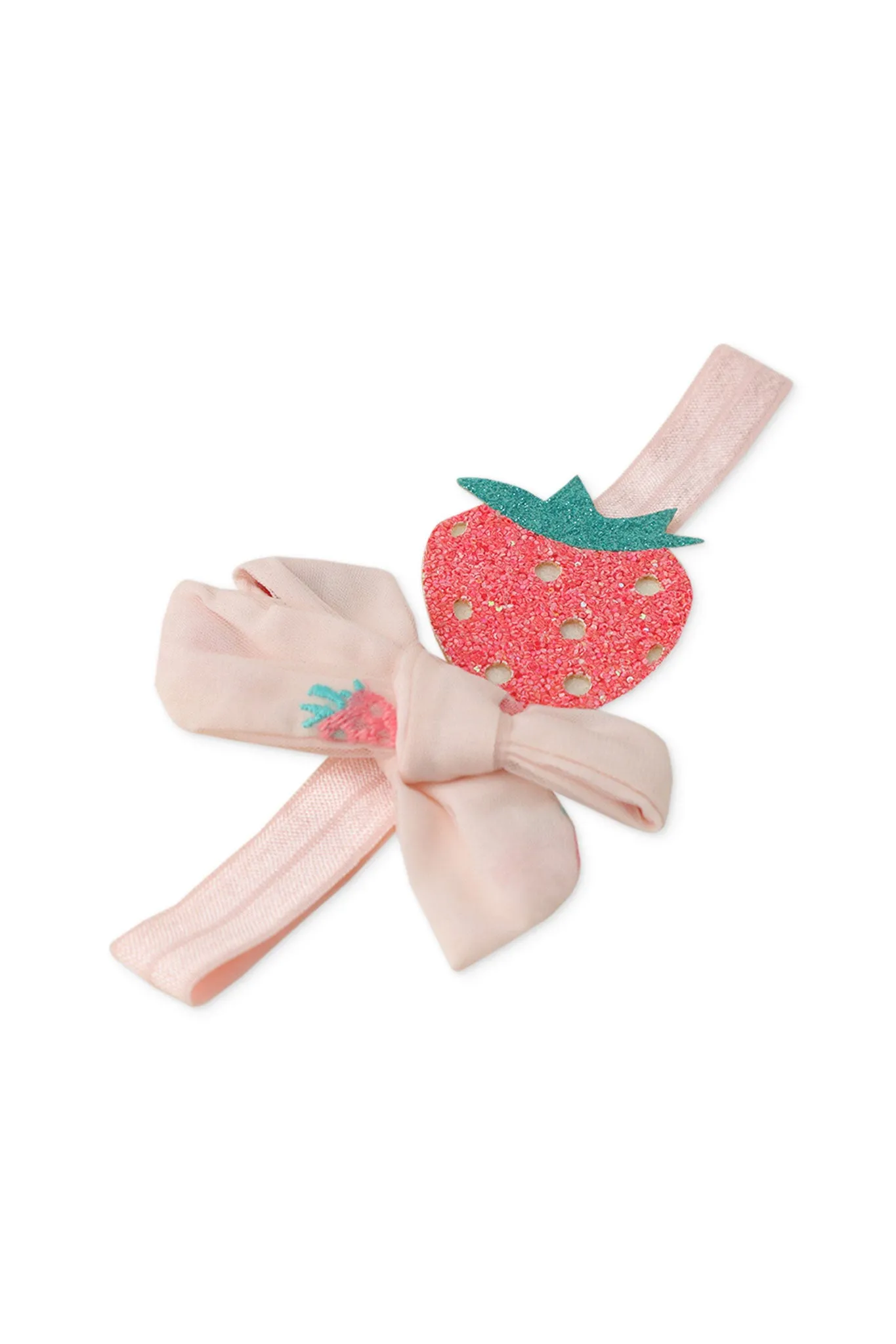 Gingersnaps Strawberry & Bow Turban Headband