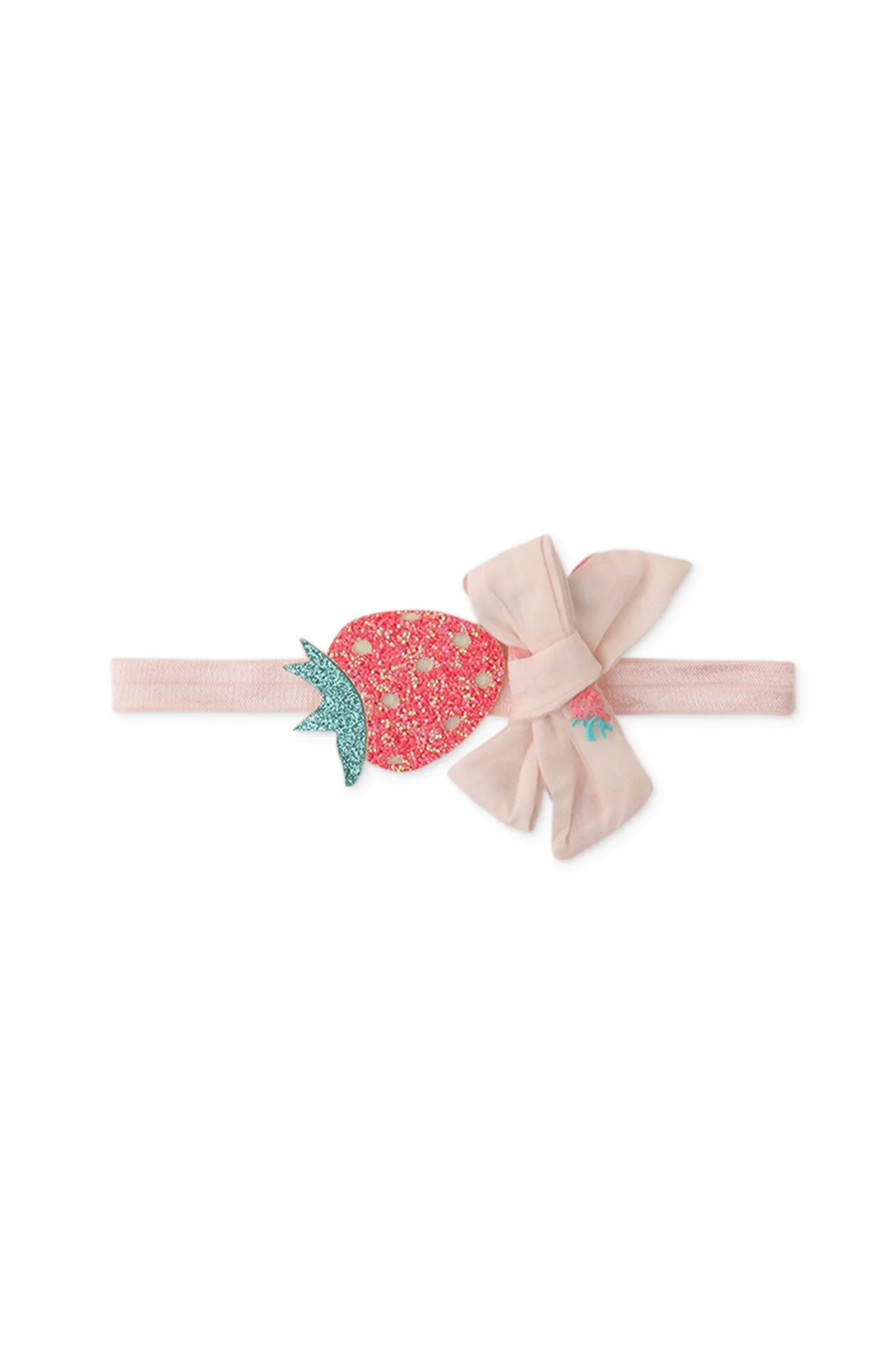 Gingersnaps Strawberry & Bow Turban Headband