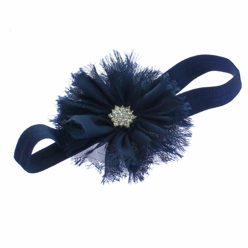 Girls Frayed Ballerina Flower Headband