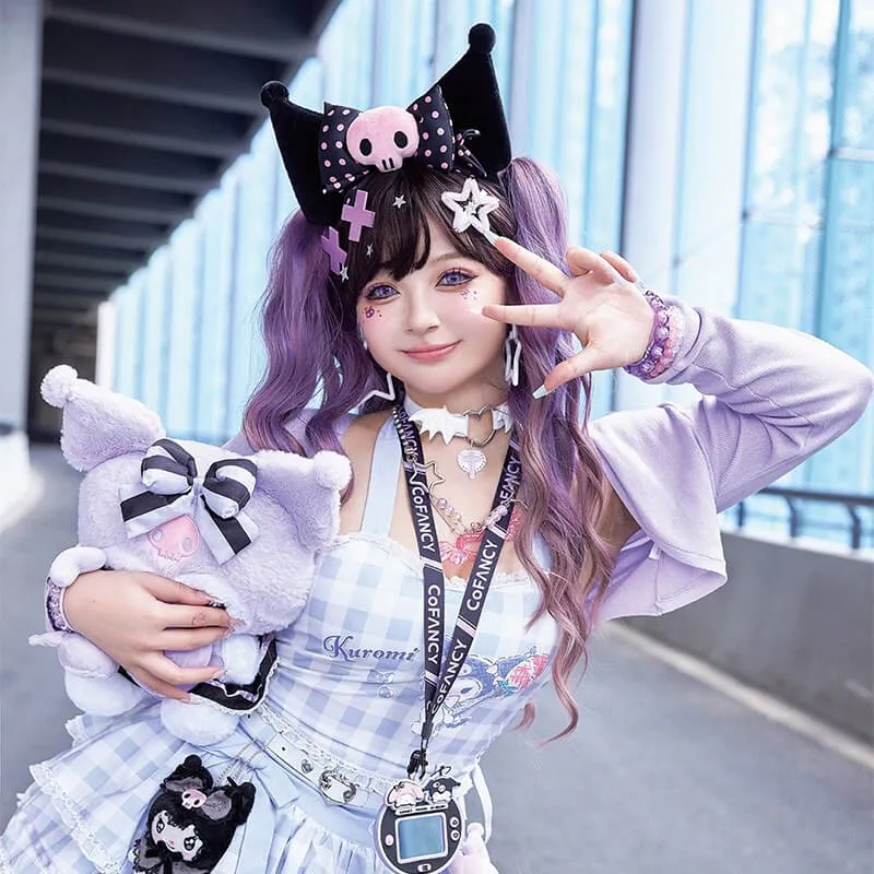 Kuromi Ears KC With Polka Dots Bowknot