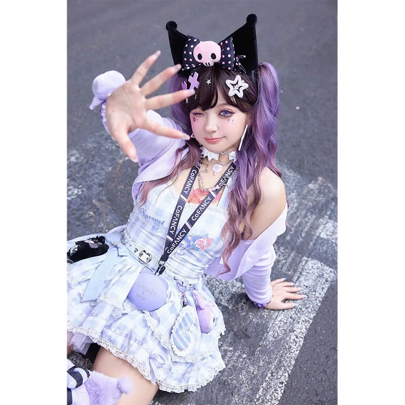 Kuromi Ears KC With Polka Dots Bowknot