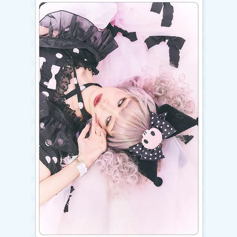 Kuromi Ears KC With Polka Dots Bowknot
