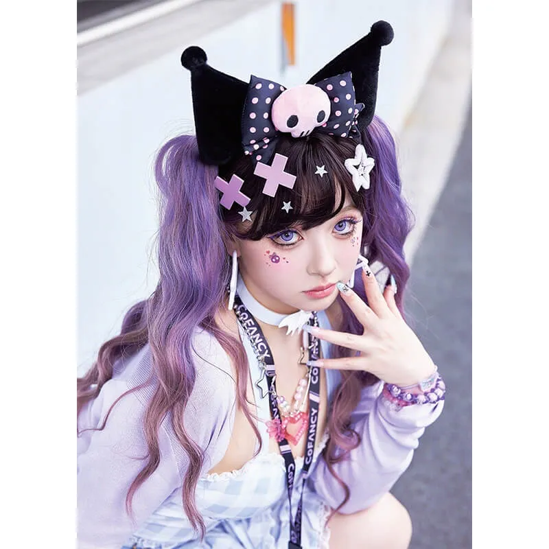 Kuromi Ears KC With Polka Dots Bowknot