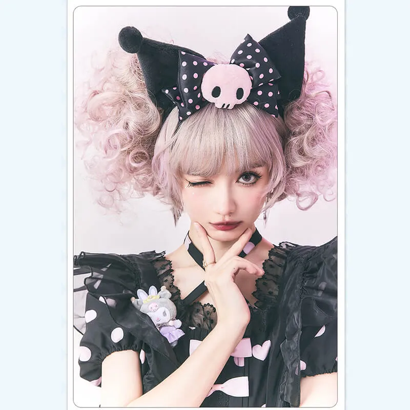 Kuromi Ears KC With Polka Dots Bowknot