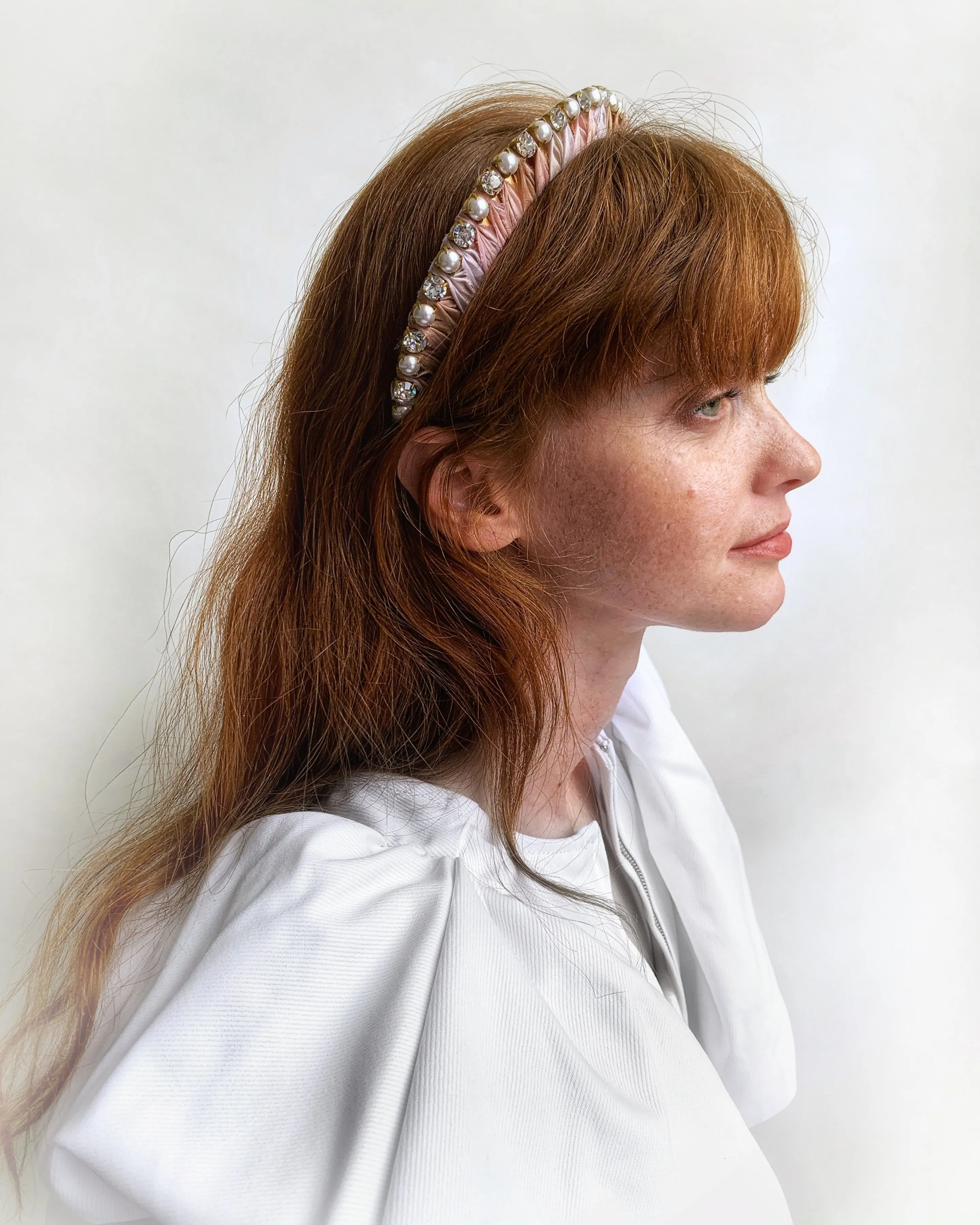 Lea Silk Pearl and Crystal Crown