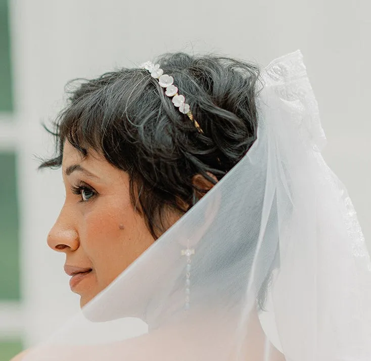 Mother of Pearl dainty headband BRIANNE- 24025