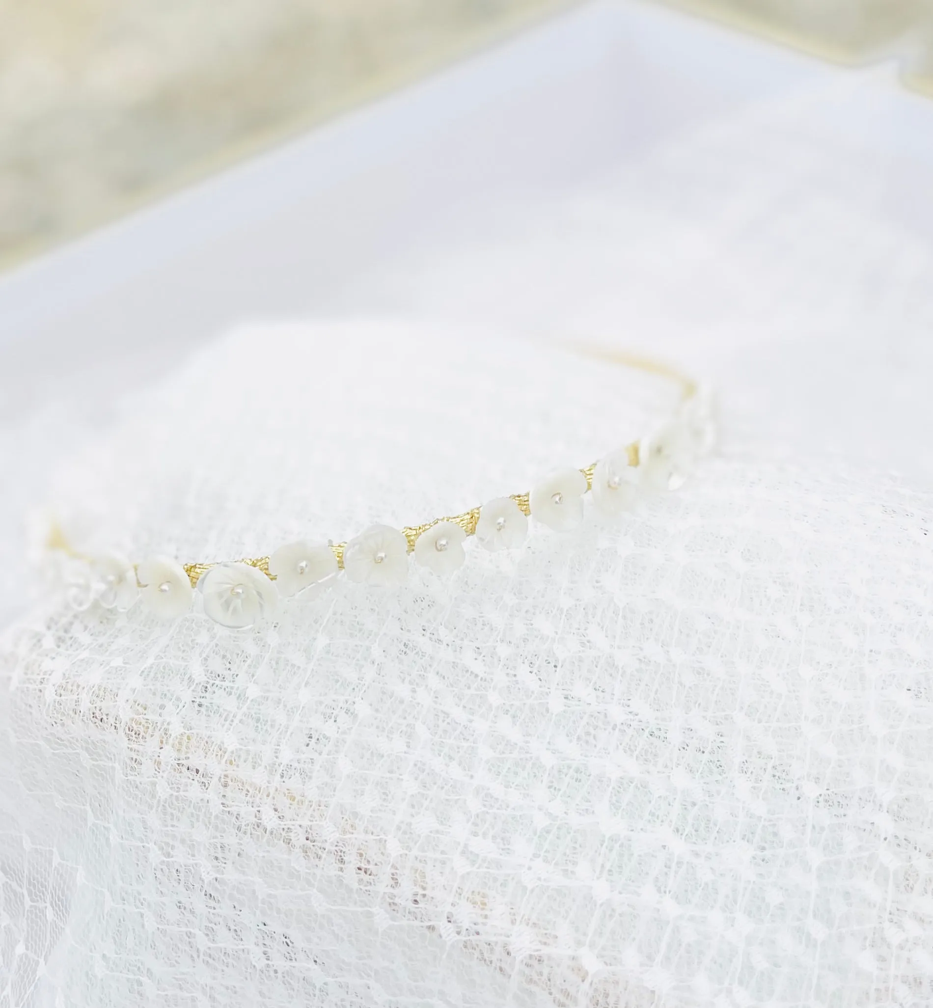 Mother of Pearl dainty headband BRIANNE- 24025
