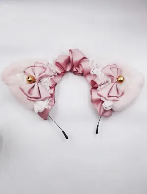 Pink Cat Maid Ears Headband