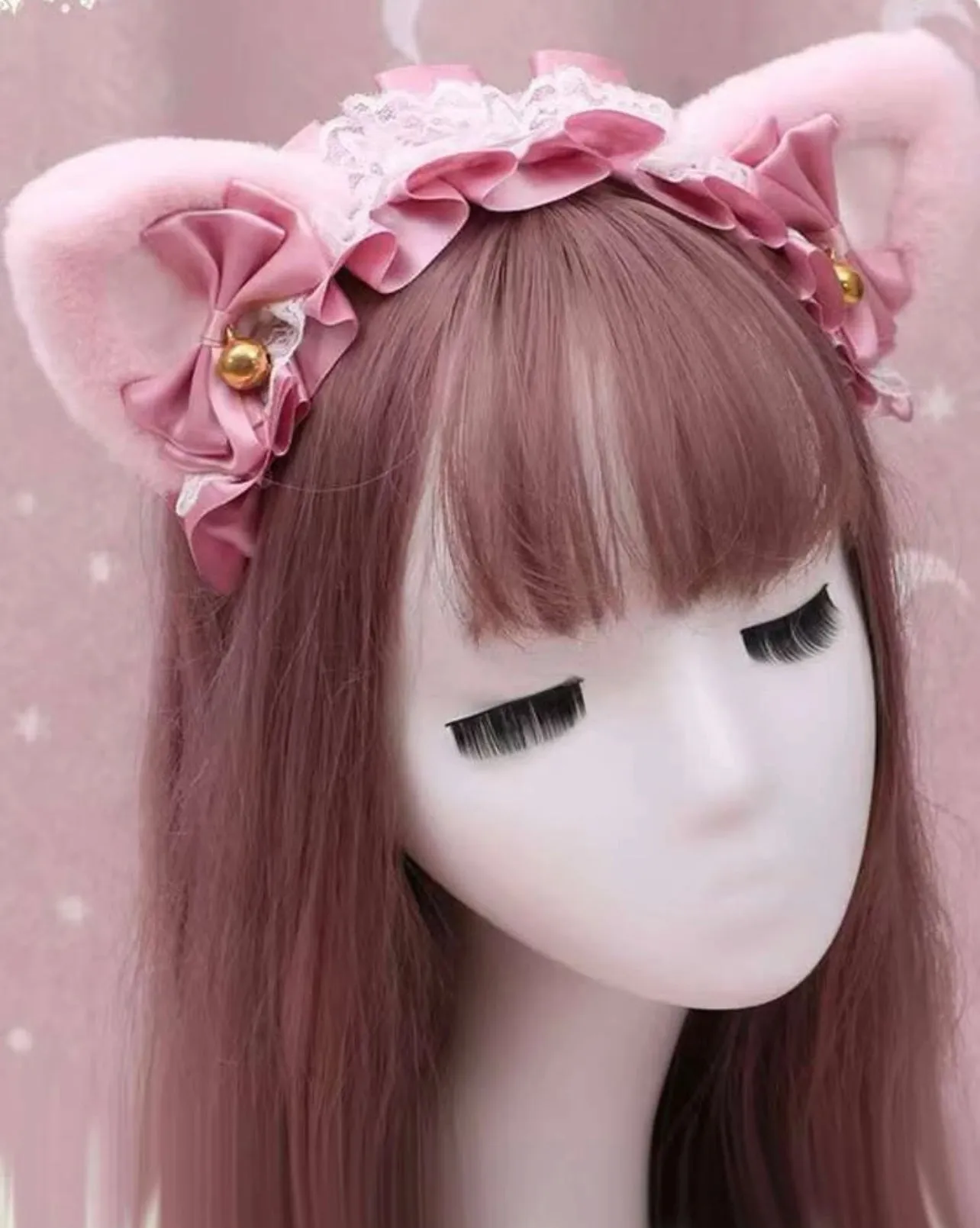Pink Cat Maid Ears Headband