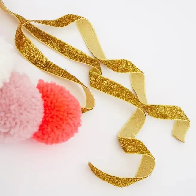 Pom Pom Pink Head band - crown