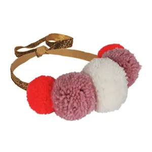 Pom Pom Pink Head band - crown
