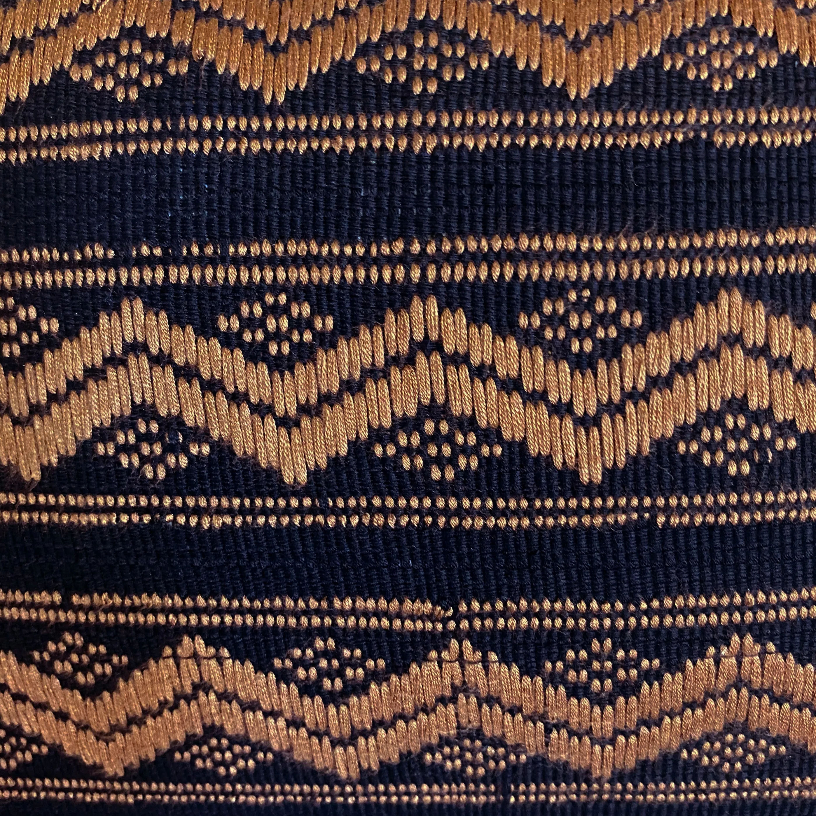 Songket Cushion Cover - Black and Copper