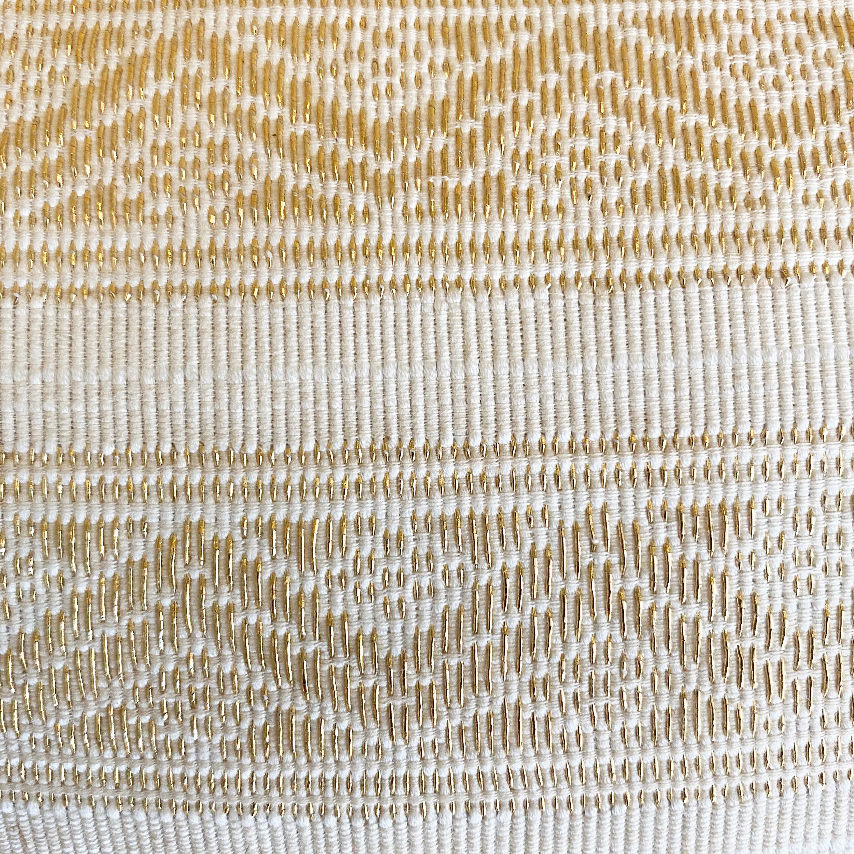 Songket Cushion Cover - White and Gold