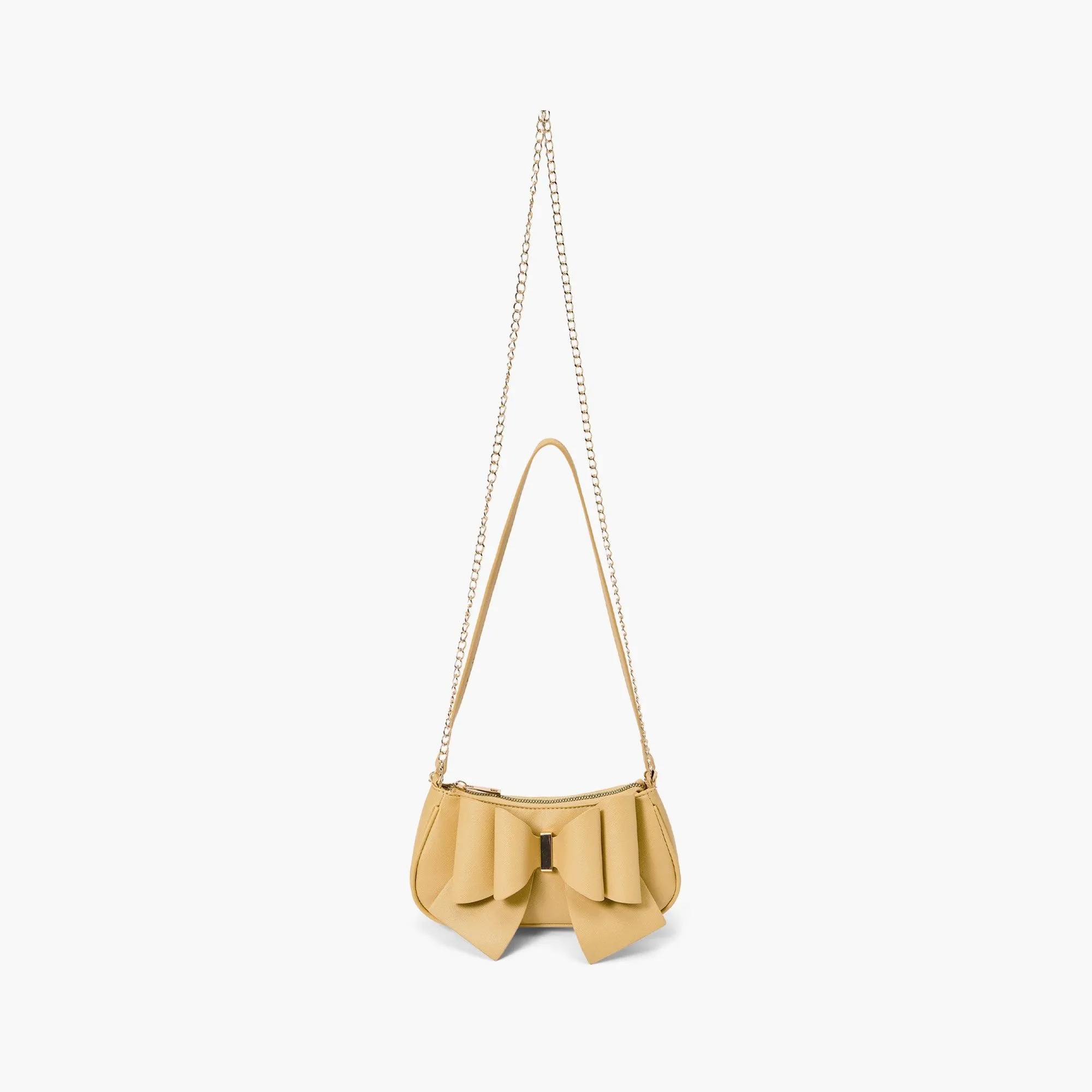 Vegan Bow Baguette Mini Crossbody Bag