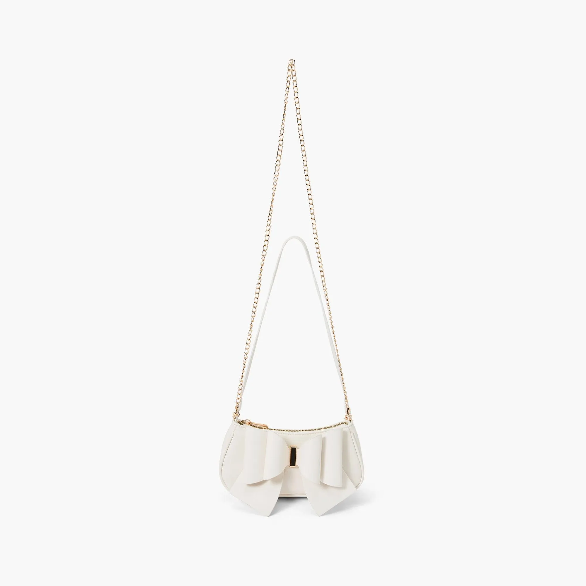 Vegan Bow Baguette Mini Crossbody Bag