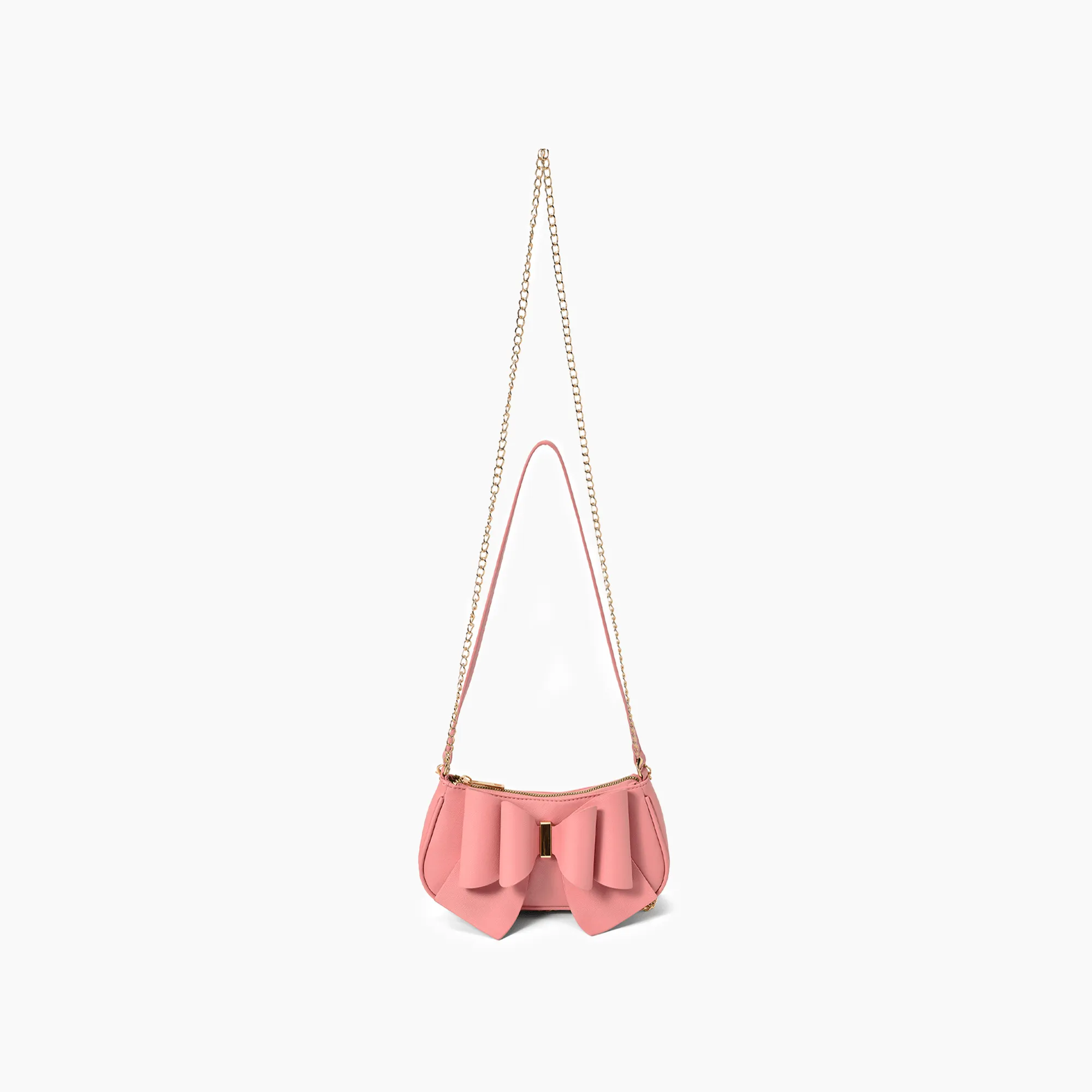 Vegan Bow Baguette Mini Crossbody Bag
