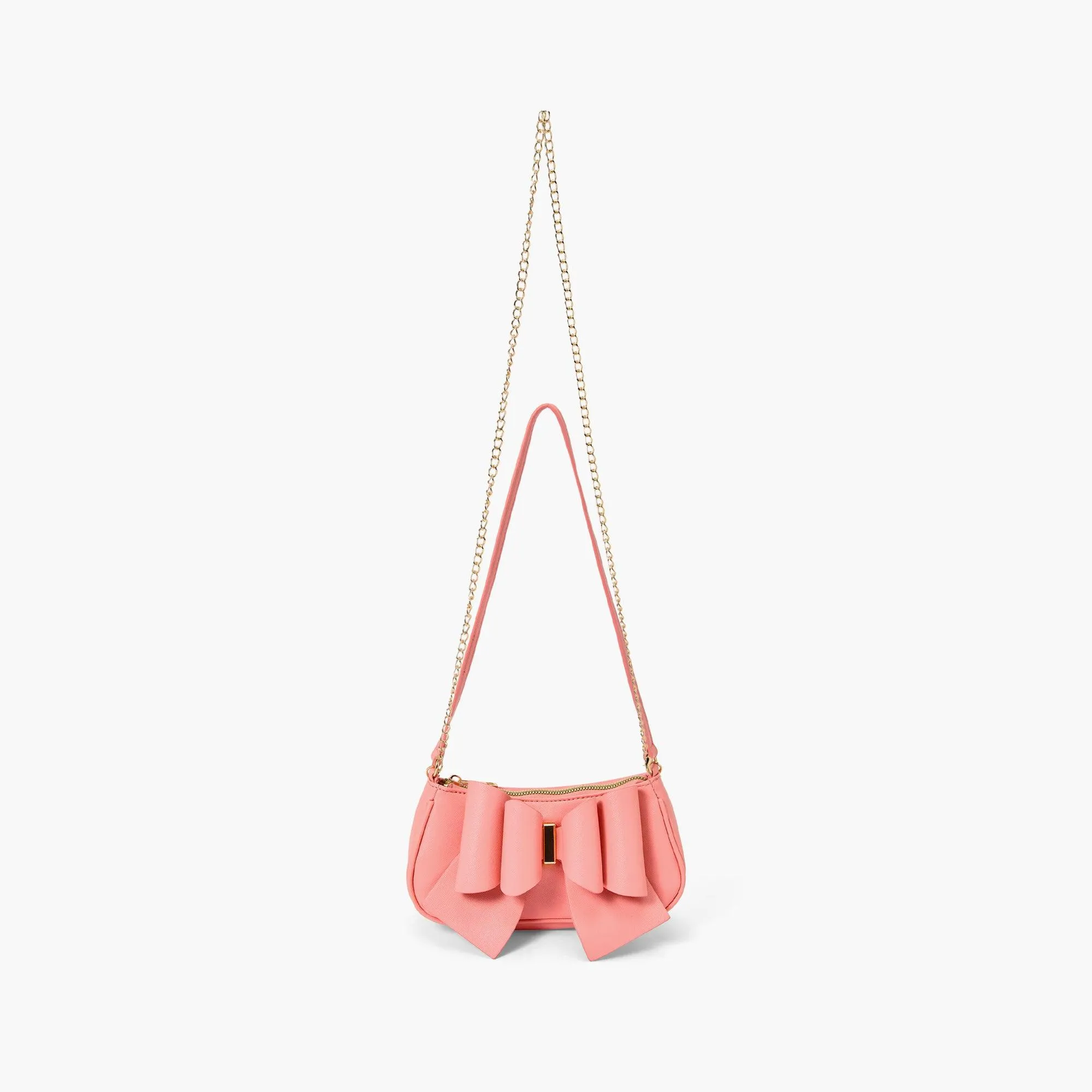 Vegan Bow Baguette Mini Crossbody Bag